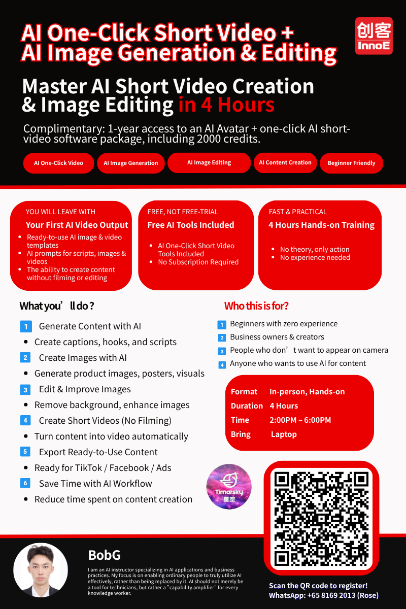 AI One-Click Short Video + Image Generation poster