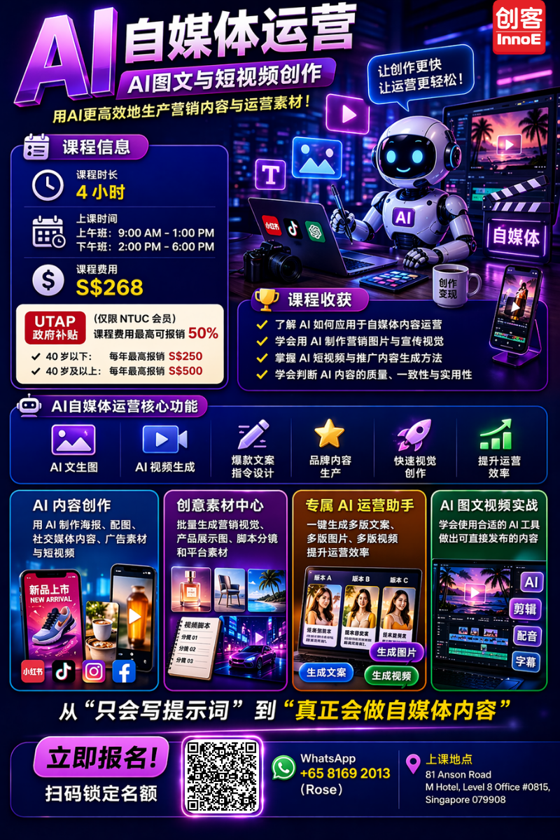 AI 自媒体运营 课程海报